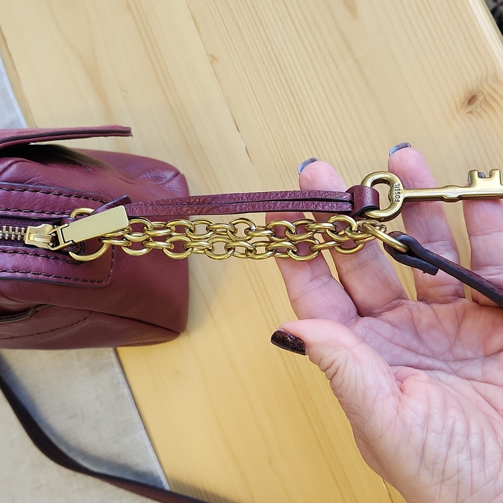 Fossil Aria Cabernet Small Crossbody Shoulder Bag - Picture 9 of 17